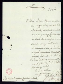 Carta de Antonio Palomino y Velasco a Vincencio Squarzafigo de agradecimiento por el envío del pr...