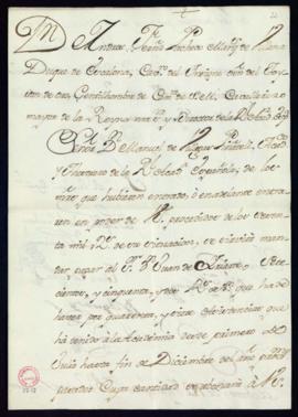 Libramiento de 752 reales de vellón a favor de Juan de Iriarte