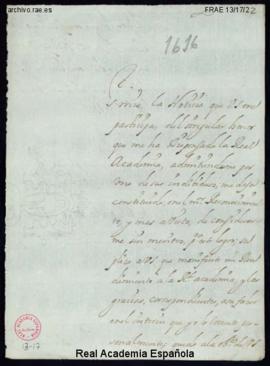 Carta del conde de San Esteban de Gormaz y de Castañeda [Andrés Fernández Pacheco] a Vincencio Sq...