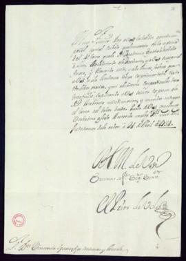 Carta del prior de Uclés a Vincencio Squarzafigo en la que le agradece el envío del tomo cuarto d...