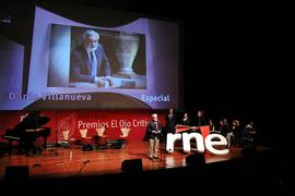 Intervención de Darío Villanueva, director de la Real Academia Española, tras recibir el Premio E...