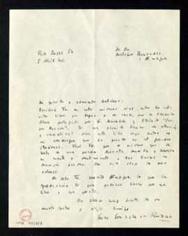 Carta de César González-Ruano a Melchor Fernández Almagro en la que le avisa de que va a recibir ...