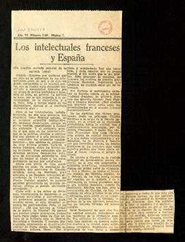 Los intelectuales franceses y España