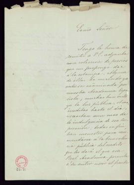 Carta del marqués de Molins al director [Francisco Martínez de la Rosa] con la que remite una col...