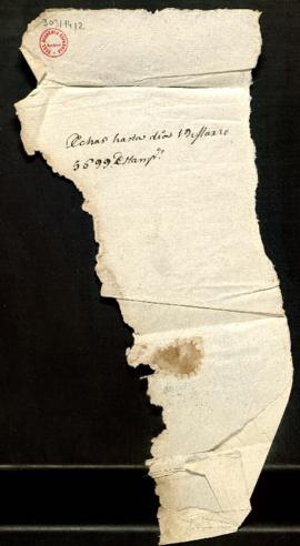 Fragmento de un documento de entrega de las estampas del Quijote chico