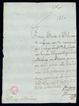 Carta del marqués de Villena [Andrés Fernández Pacheco] a Lope Hurtado de Mendoza con la que adju...