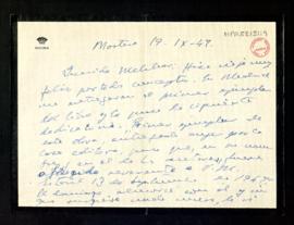 Carta de Gabriel Maura a Melchor Fernández Almagro en la que le dice que la imprenta le entregó e...